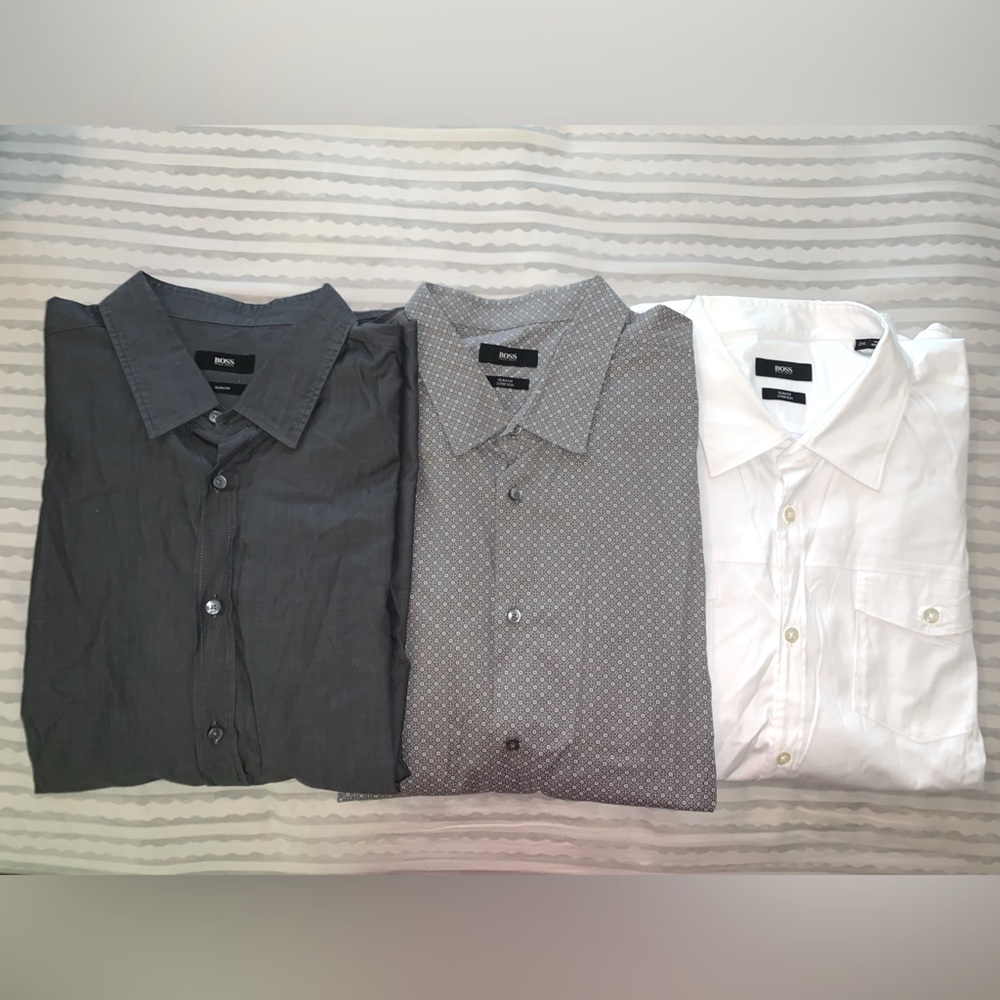 Men Hugo Boss Preowned shirts xxl slim fit stretch